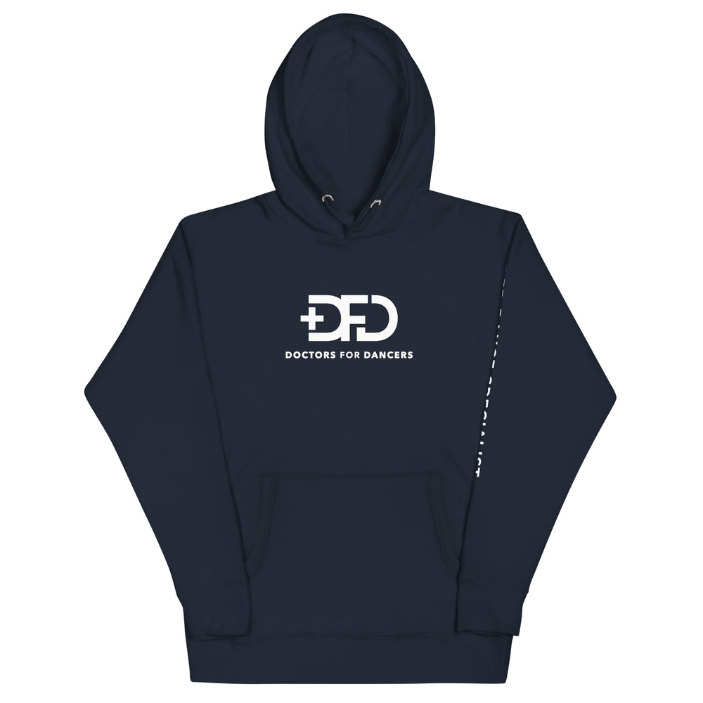 
                  
                    DFD White Logo Dance Specialist & We Speak Dance Hoodie
                  
                